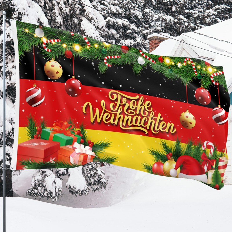 Germany Christmas Flag 90 x 150 cm with Eyelets -
