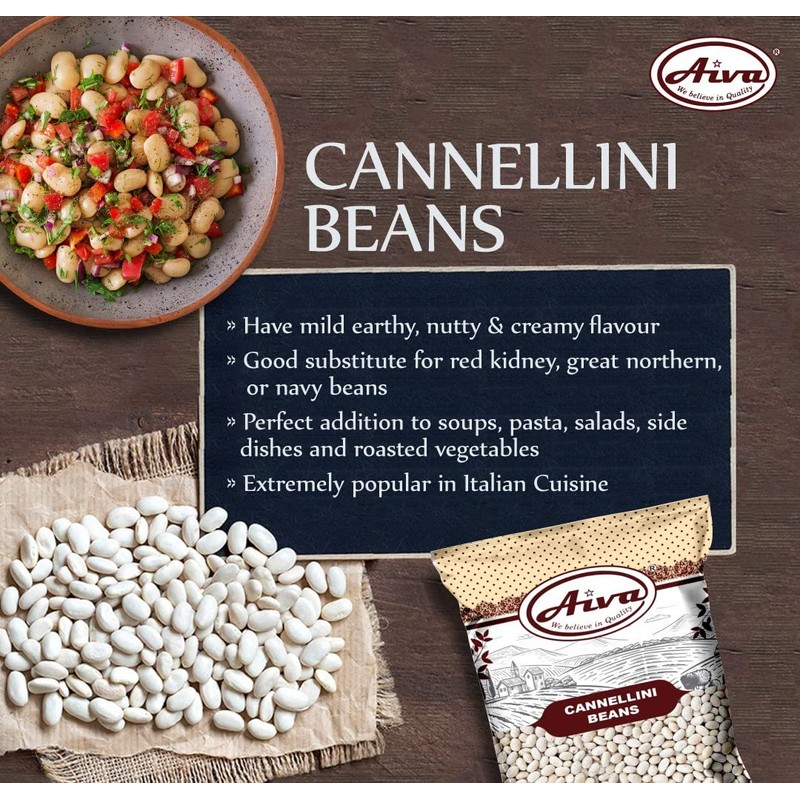 AIVA Cannellini Beans White Kidney Beans, 4 Pounds