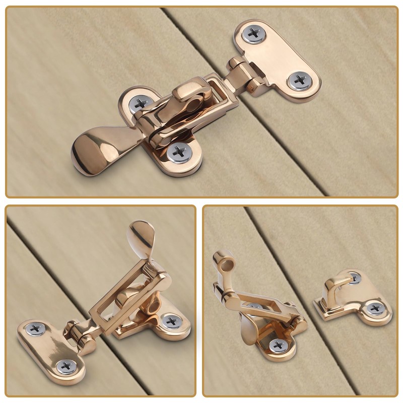 NovelBee 4pcs Boat Anti-Rattle Latch with Screws,Stainless Steel Lockable Hold