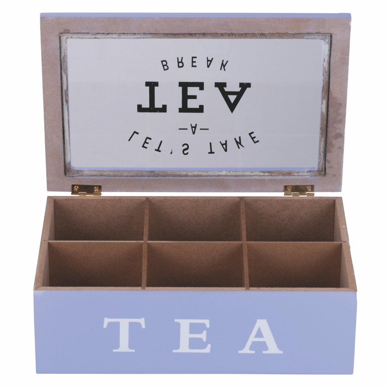 Galileo Sibilla Tea and Herbal Tea Storage Box, 6 Compartments,