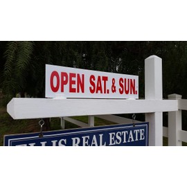 Real Estate Sign Holders & Clips (2 Each) for Hanging or Attaching Signs and Riders to Posts, Includes Mounting Screws