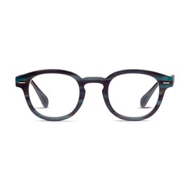 Peepers by PeeperSpecs Men's Headliner Round Reading Glasses, Teal Horn, 1.50 + 1.5