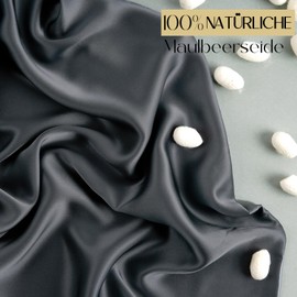 ZIMASILK 100% Mulberry Silk Pillowcase for Hair and Skin,Both Sides 19 Momme Silk, 1pc (40x60 cm, Space Grey)