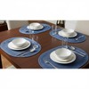 JEIYMIUW Woven Placemat Set of 4, Oval Place Mats, 12"X18"