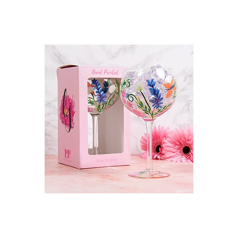 lesser and pavey LP48090 Hand Painted Gin Glass | Botanical