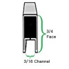 Cascade 3/4 U Zinc Came Channel Stained Glass Supplies (6 feet - 2ft x 3)