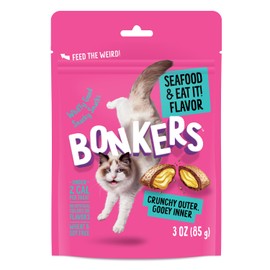 Bonkers Cat Treats Seafood & Eat It! Flavor 3 OZ / 85 G