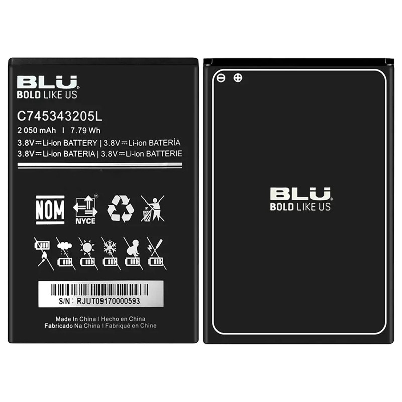 BLU NEW Genuine Battery For BLU C745343205L 2050mAh 3.8V Batterie
