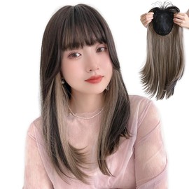Bright Lara p211-GRF Hairpiece Partial Wig, Bangs Wig, Whorl Wig, Semi-Long, Women's Wig,