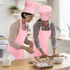 SATINIOR 2 Sets Chef Hats and Aprons with 2 Pockets