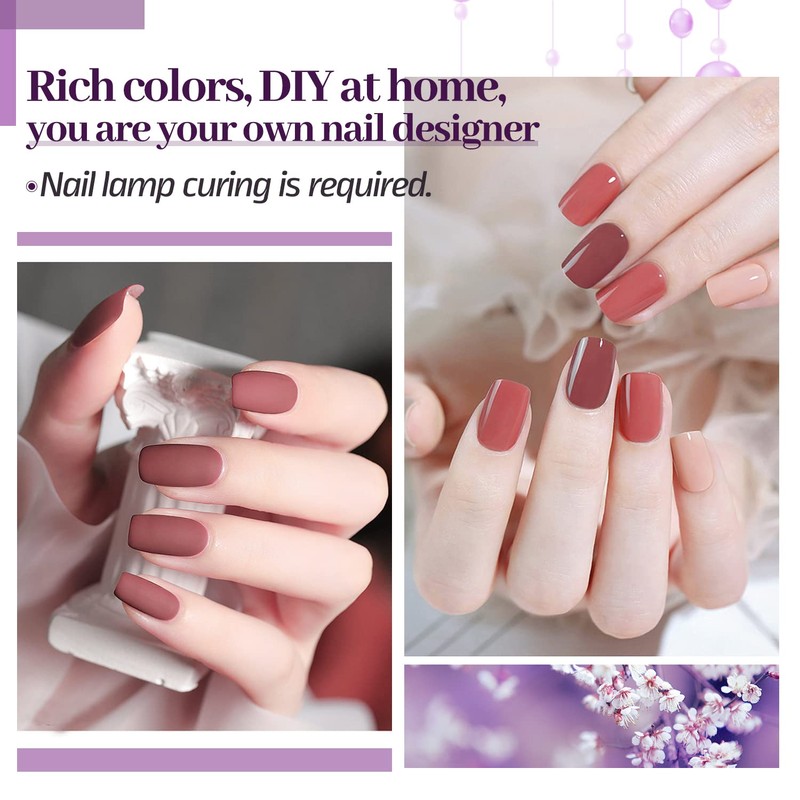 JODSONE 32+4 Pcs Gel Nail Polish Kit Soak Off Gel