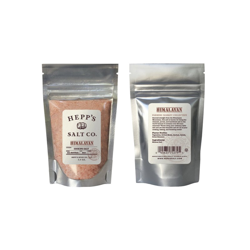 Hepp's Salt Co, Gourmet Himalayan Pink Sea Salt, 3.5.oz Pouch