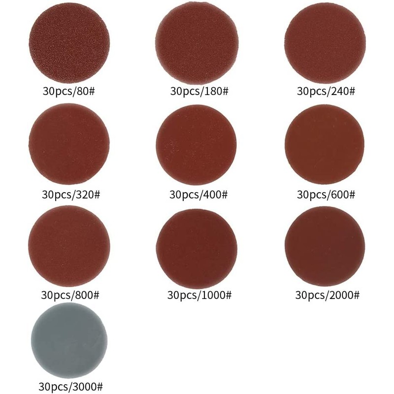300 Pcs Sanding Discs Pads Kit, 2 Inch Sandpaper with