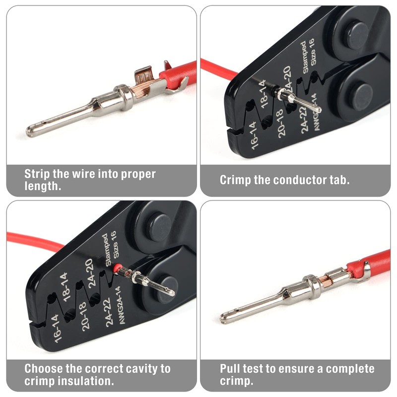 iCrimp IWC-1424AN Deutsch Stamped Contacts Crimping Tool, DT Series Crimp