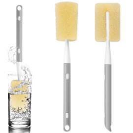jwtyu Flaschenbürste Schwamm 2 Stück Flaschenschwamm Reinigungsbürste Pinsellänge 29 Bis 38cm Waben Schwammbürste Für Flaschen Gläser Karaffen Kessel Weingläser Teller Schüssel