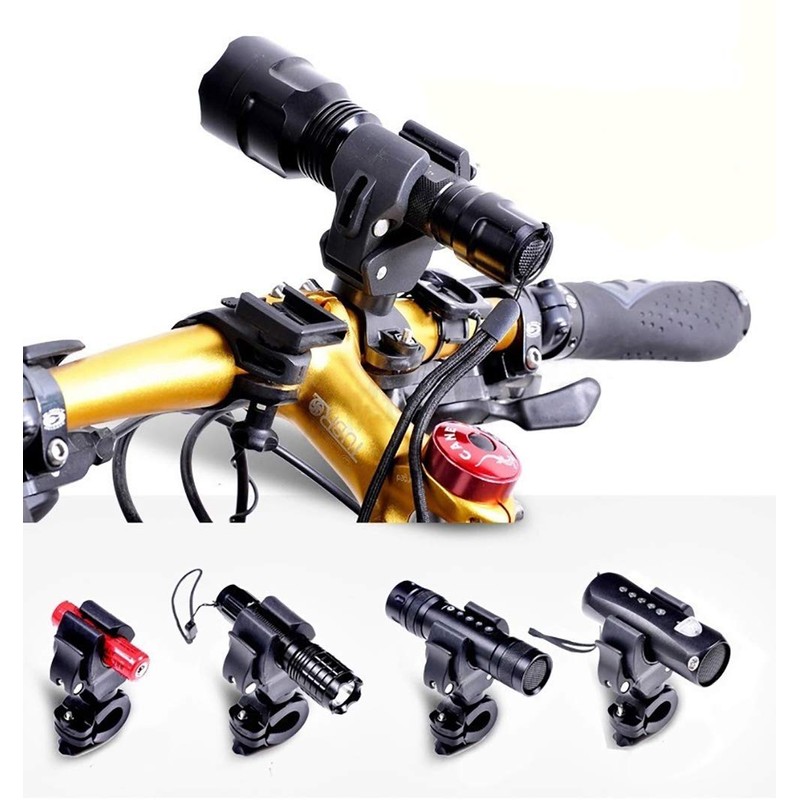Huadoud Zxcdengjia-011 Bicycle Light Holder, Headlight Bracket, Flashlight Holder, 360