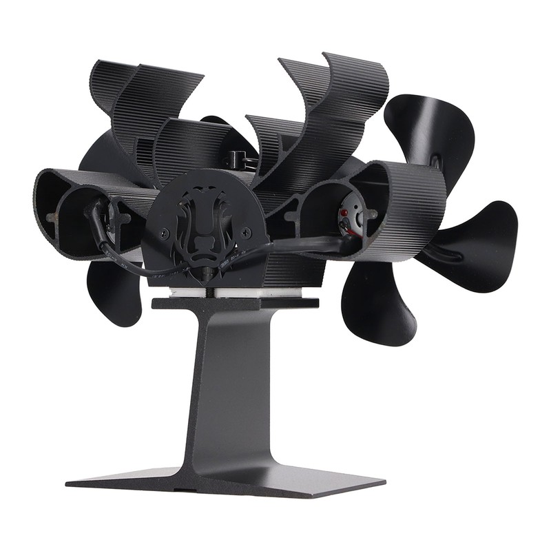Wood Stove Fan Heat Powered 8 Blades Stove Fan Self