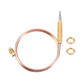 sourcing map 23.6" Thermopile Thermocouple 805 Degree Gas Fireplaces Replacement Thermocouple M8 for Gas Furnaces, Oven, Fryers, Boilers, Water Heaters