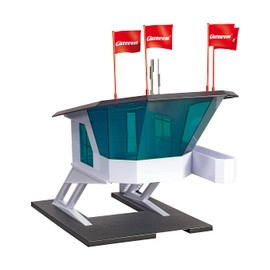 Carrera 21124 Control Tower Building Realistic Scenery Accessory for Slot Car Race Track Sets, White