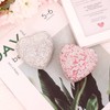 Naimo Full Rhinestone Heart Shaped Ring Box Velvet Holder Jewelry
