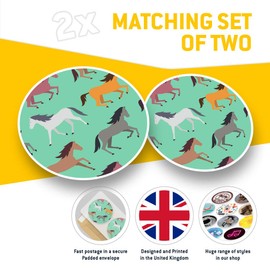 Vinyl Stickers (Set of 2) 10cm - Horse Animal Pony Kids Childrens Decals for Laptops,Tablets,Luggage,Scrap Booking,Fridges, 12703
