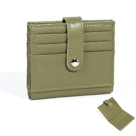 Cartera Mujer de Piel Elegante y Práctica, Billetera Mujer Plegable con Múltiples Compartimentos, Monedero Bifold para Tarjetas (verde)