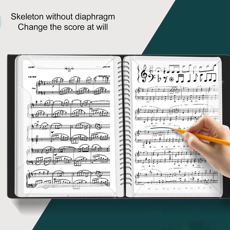 Sheet Music Folder PP 60 Pages Capacity Writable Music Sheet