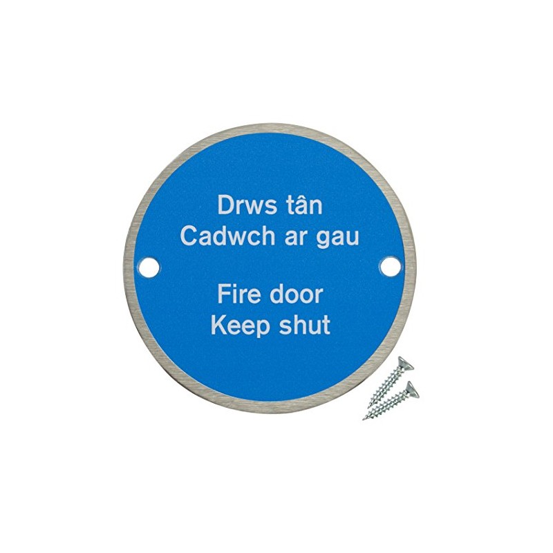 Fire Door Guru® Welsh Fire Door Keep Shut Sign -