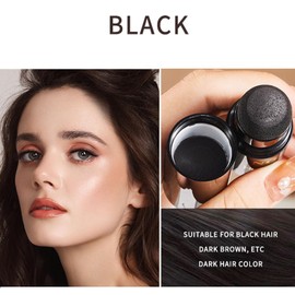 Hairline Powder Stick Root Cover up Black, Hair Shadow Powder for Thinning Hair, Instantly Conceals Hair Loss, Hair cover up for Bald Spots, Waterproof Long Lasting Hairline Filler for Women