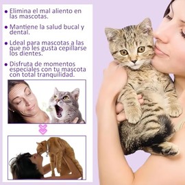 6PCS Cepillo de Dientes Para Perros, Gel Reparador Bucal, Sin Sabor, Pluma de Limpieza Dental Perros y Gatos, Aliento Fresco, Elimina y Evita la Placa