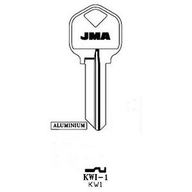 JMA KWI-1.ABK Aluminum Black Key Blank Replacement for Kwikset KW1 (10-Pack)