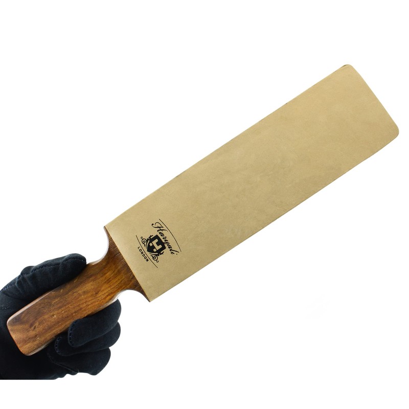 Pure Rose Wood Handle Extra Wide Leather Stick 2 Sided