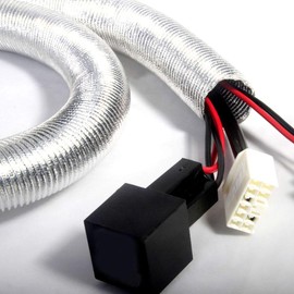 Electriduct Aluminum Coated Fiberglass Heat Reflective Cable Protection and Wire Safety Management Sleeving - 20mm (0.8") | 10FT