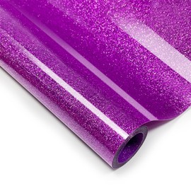 Dark Purple Glitter HTV Heat Transfer Vinyl, 12" x 5ft lron on Vinyl, for T-Shirt Ironing, Vinyl HTV Easy to Cut and Weed, The Best Choice for DIY Creativity. (Dark Purple, 5ft)