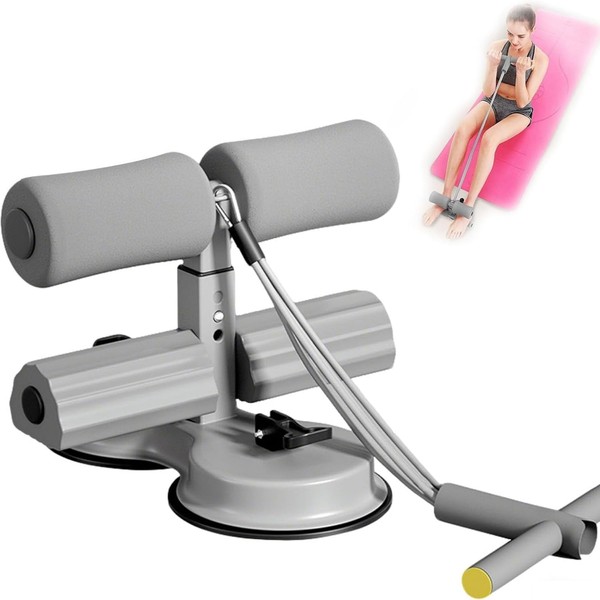 Ab dominal training aid, double suction cup trainer, three-level height