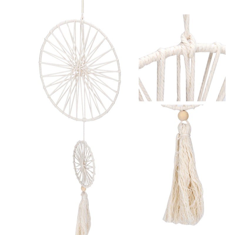 Double Ring Dreams Catcher Bohemian Style Decorations Wall Hand Made