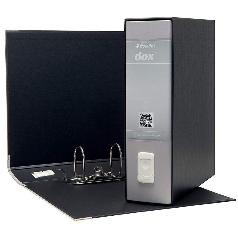 Esselte Dox 1 Class Box Lever Arch File, A4. Grey
