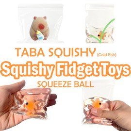 ZTATU Cute Animals Taba Squishy Fidget Toys for Kids & Adults - Fairly Soft Squeeze Toys Fish Fufu Squishy Kawaii Squishies - Party Favors Stress Relief Toy for Classroom, Office, Desk Accessory