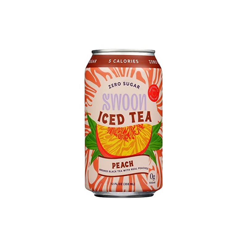 Swoon Peach Iced Tea, Zero Sugar, Gluten Free, 12 Fluid