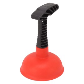 Mini Sink and Drain Plunger, Sink Plunger Unclogging Tool with Short Handle for Bathroom Kitchen Sink (Red)