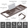 Foldable Bathtub Caddy Tray for Tub,Bamboo Expandable Bath Table Trays,Premium