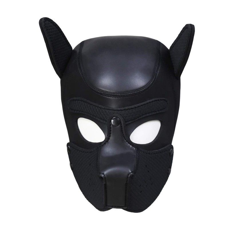Neoprene Puppy Hood Camo Full Face Mask Cosplay Costume Dog