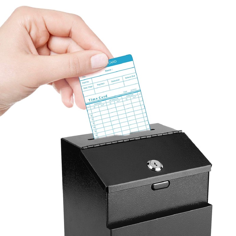 Flexzion Suggestion Box with Lock Wall Mounted Multi-Purpose Donation Ballot