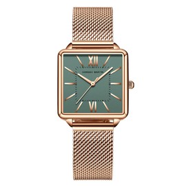 Asdppe Women Watches Square Face Fashion Vintage Bracelet Party Wrist Watch for Ladies (Green)