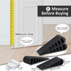 JQK Rubber Door Stopper Wedge, Black 2 Pack Soft TPR