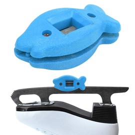 Pissente Ice Skate Blade Sharpener, Hockey Skate Sharpener, Manual Ice Skate Edge Blade Sharpener with Portable Bag Edge Blade Maintenance Tool (Blue)