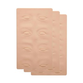 Amber Lash Tattoo Practice Imitation Skin and Body Parts for Realistic PMU Experience (PMU Practice Sheet - Eyebrows - 3pcs)
