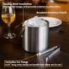 Double Wall Stainless Steel 2 Qt. Ice Bucket with Lid
