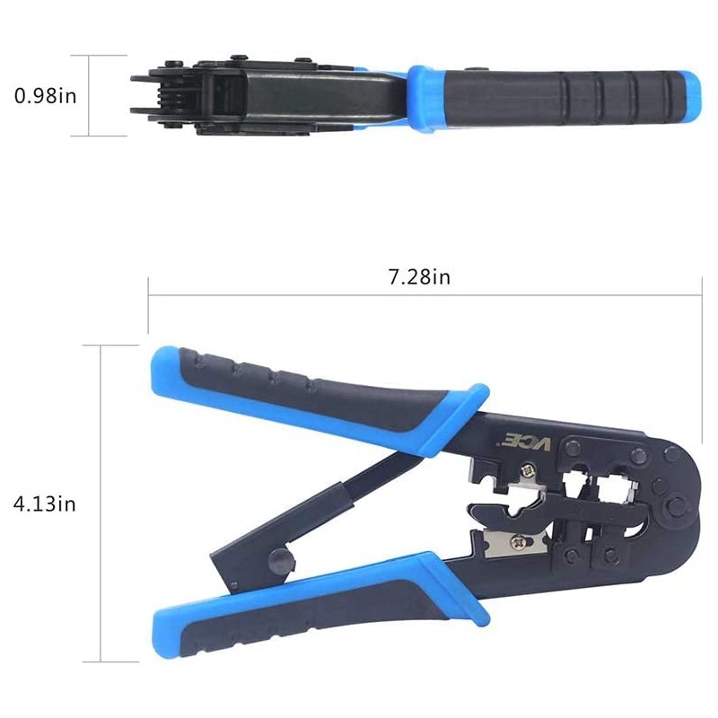 VCE RJ45 RJ11/RJ12 RJ22 Ethernet Crimp Tool Crimper Cutter Stripper