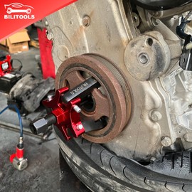 BILITOOLS Harmonic Balancer Puller Set, Adjustable 3-Jaw Puller for Removing Harmonic Damper Pulley Compatible with Chevy GM Chrysler ect.